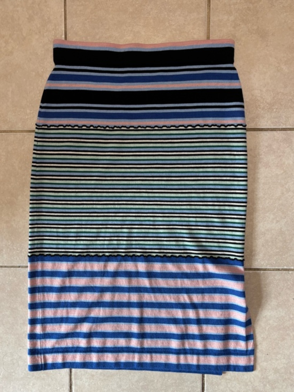 MARNI for UNIQLO Wool Blend Knit Skirt Size M Striped